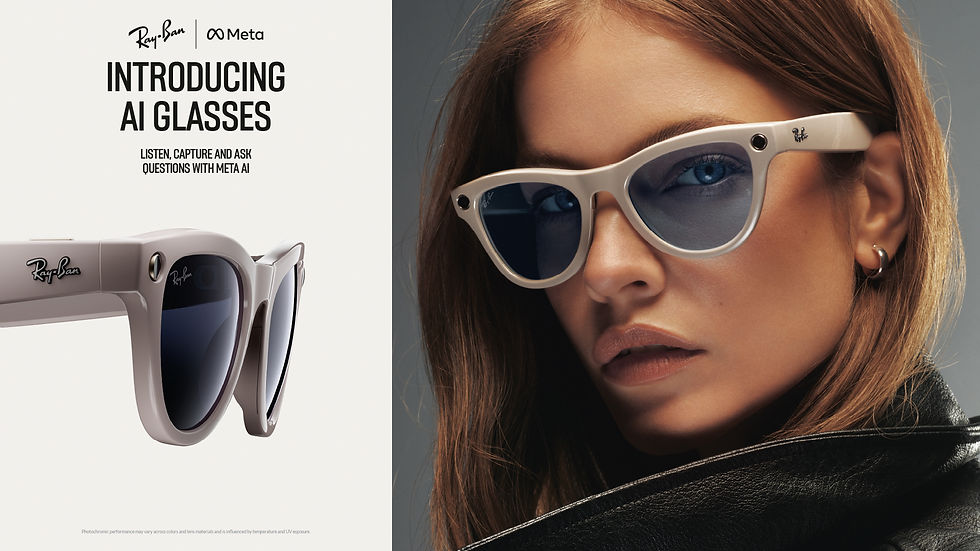 Lady wearing Ray-Ban Meta Skyler