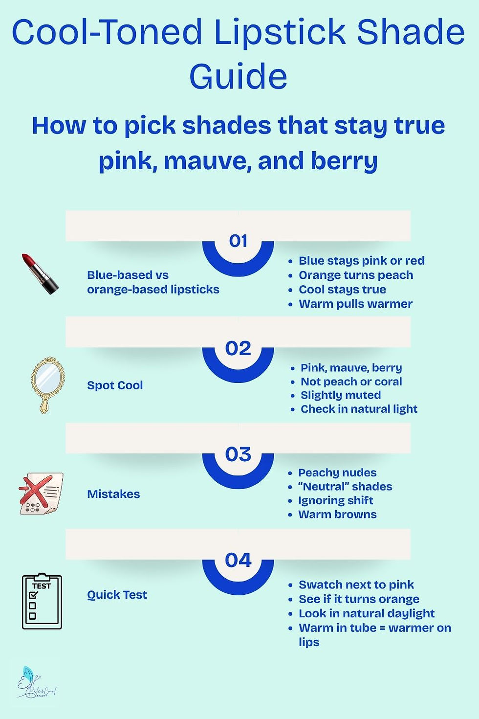 cool-toned lipstick infographic guide