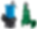 Tsurumi(blue) and Pentair(green) Pumps
