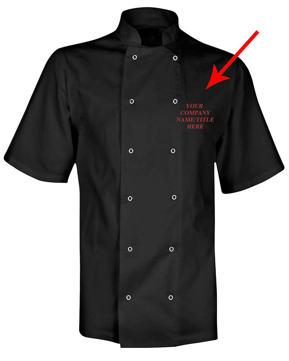 Thumbnail: Chef Jacket - Long/Short Sleeve Kitchen Wear Black/White
