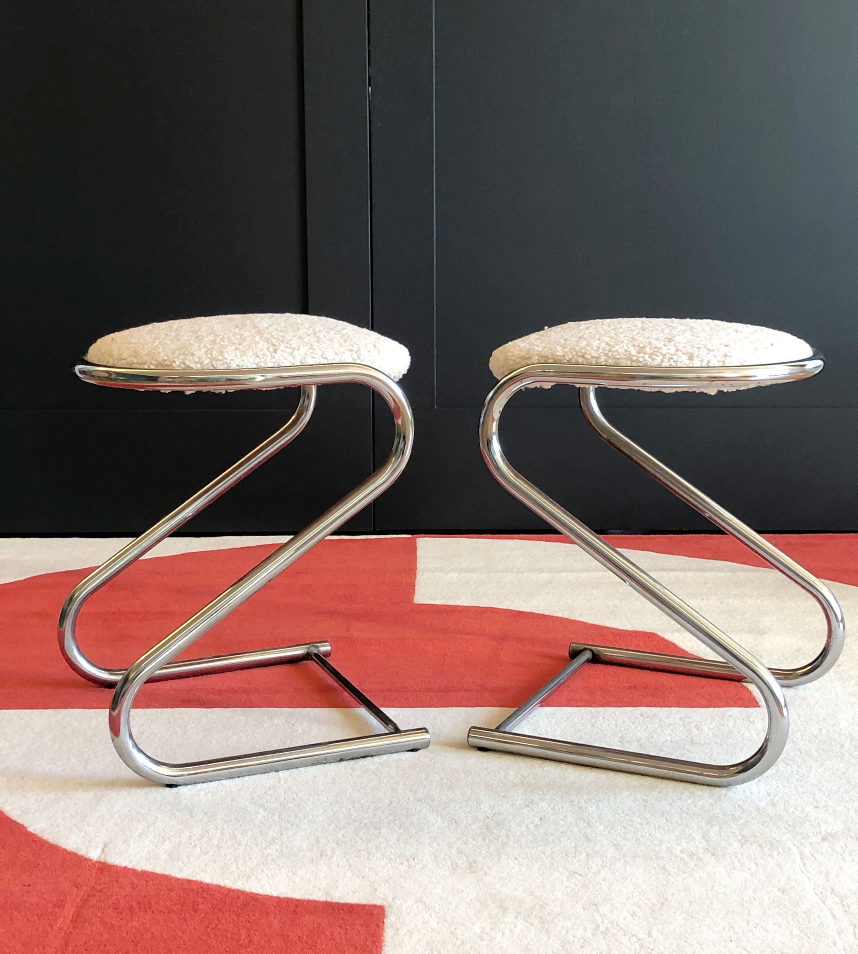 Paire de tabourets des années 70