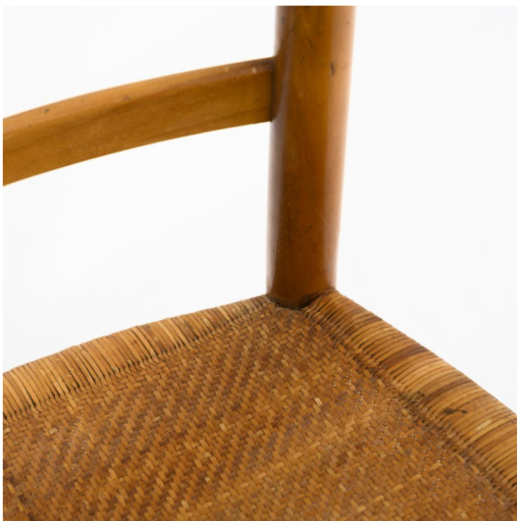 Miniature : Chaise en bois de Colombo Sanguineti. 1950