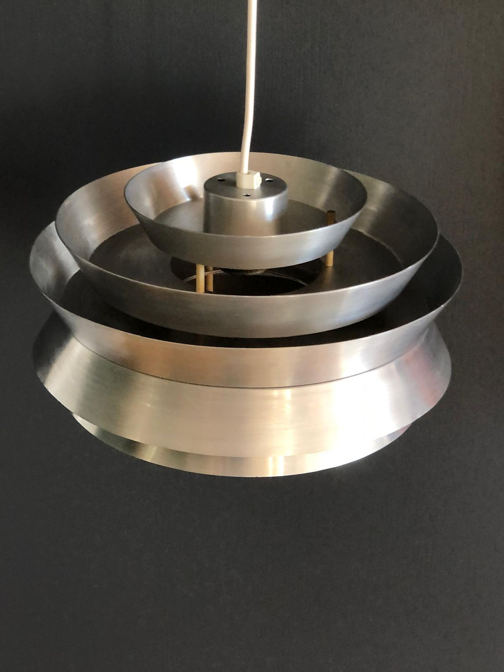 Miniature : Lampe Suspendue Vintage en Aluminium par Carl Thore