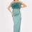 Thumbnail: Two Piece Feather Trim Mint Dress
