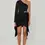 Thumbnail: Flare Sleeve Chain Mini Black Dress