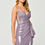 Thumbnail: Metallic Lilac Strapless Dress