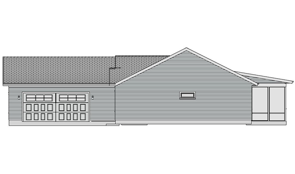 Thumbnail: Modern craftsman style right elevation