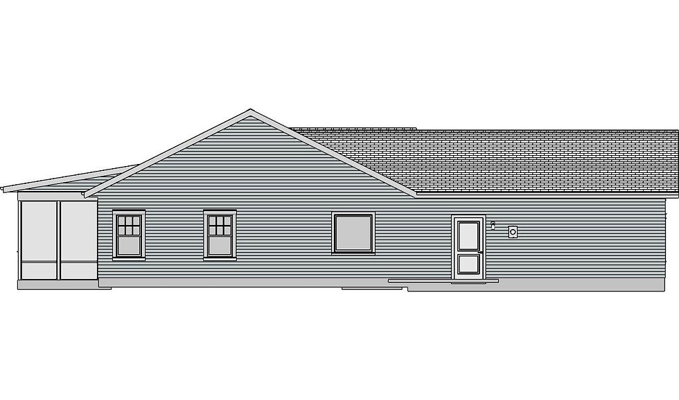 Thumbnail: Modern craftsman style left elevation