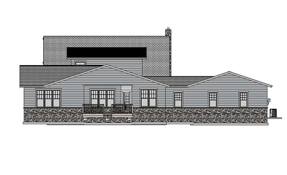 Thumbnail: Traditional craftsman rear elevation
