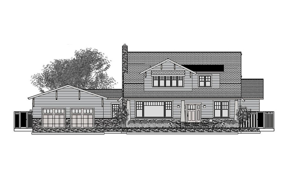 Thumbnail: Traditional craftsman front elevation