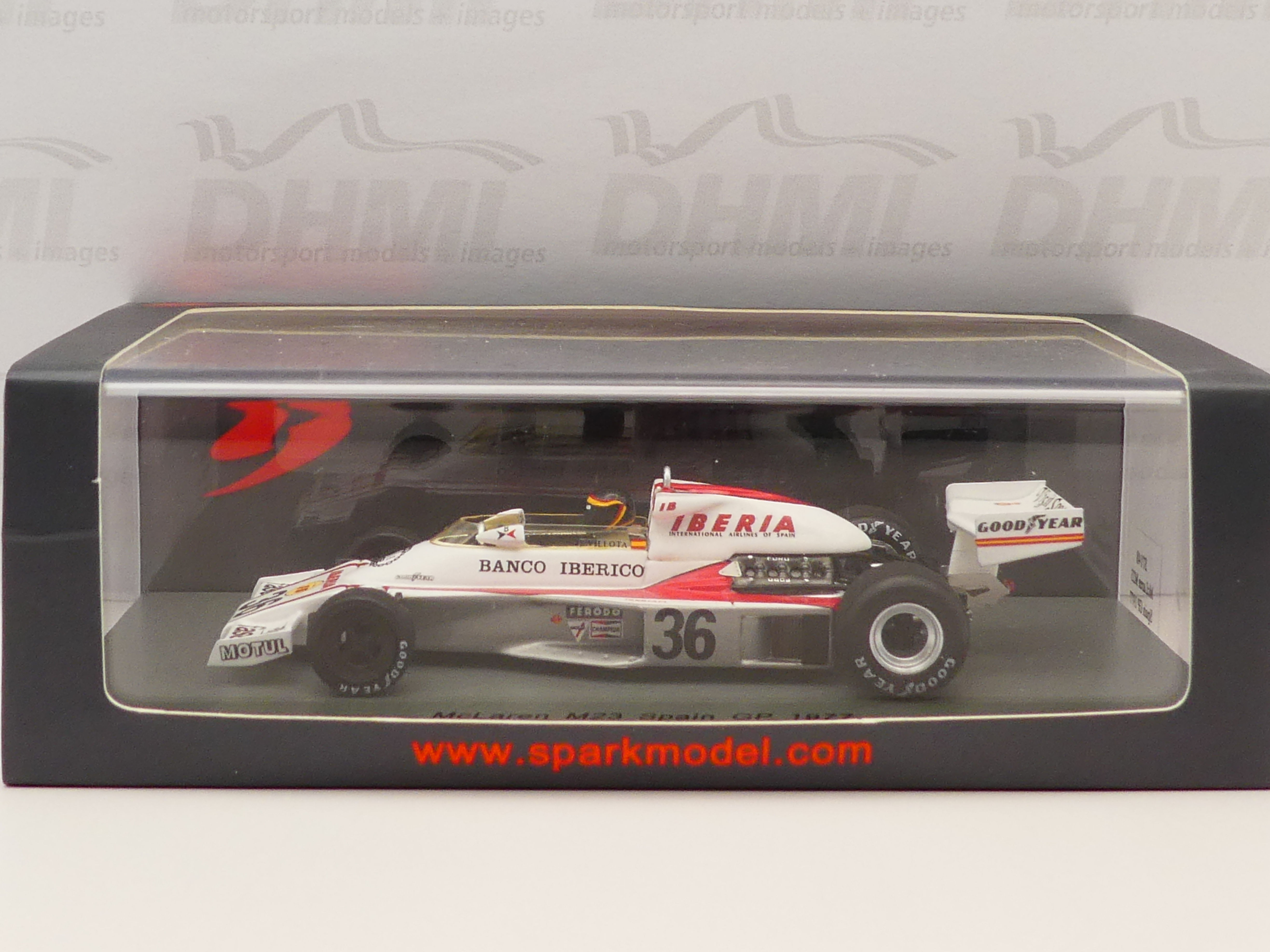 Spark 1:43 Emilio de Villota McLaren M23 Spain GP 1977 S7148 (pre-owned)