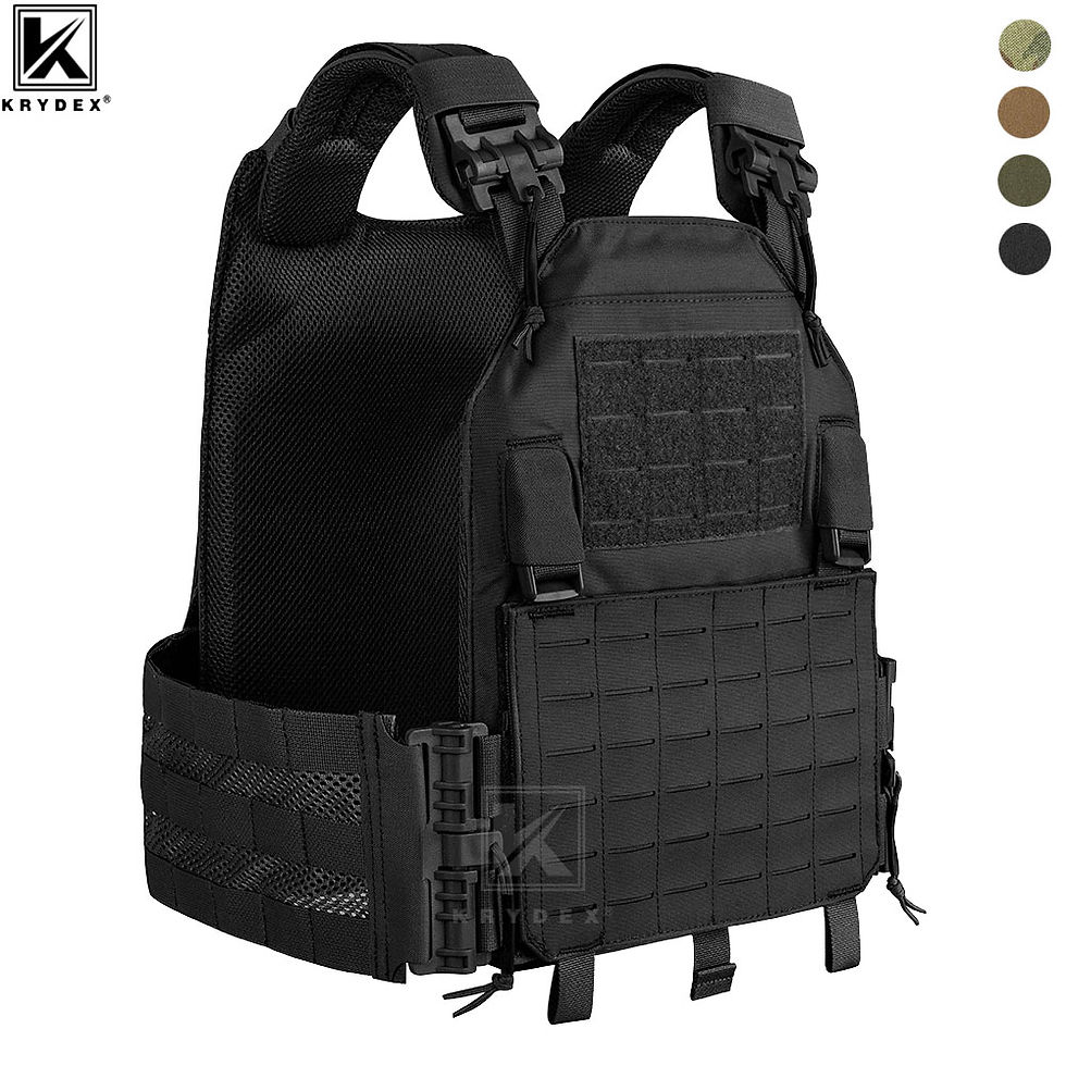 KRYDEX 500D Nylon Tactical LAVC Vest Laser Cut MOLLE Panel Hunting Paintball Out