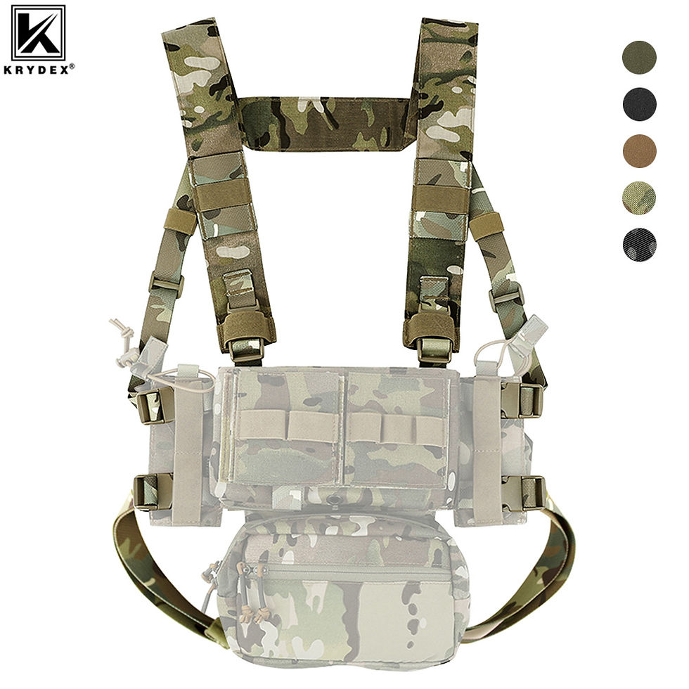 KRYDEX Fat Strap Shoulder Harness and Back Strap For Tactical MK3 MK4 D3CRM Ches