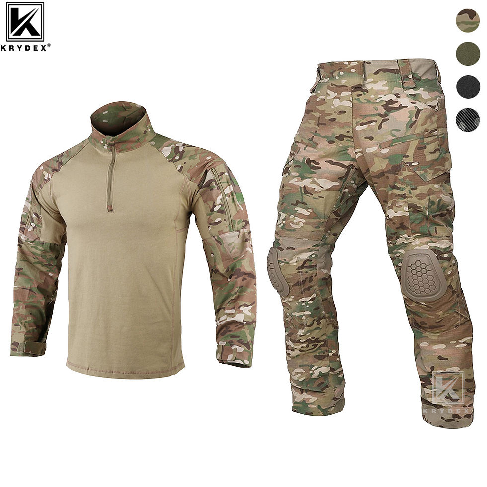 KRYDEX Gen4 Combat Uniform Hunting Tactical Men‘s Shirt & Pants Suit Kit Camo