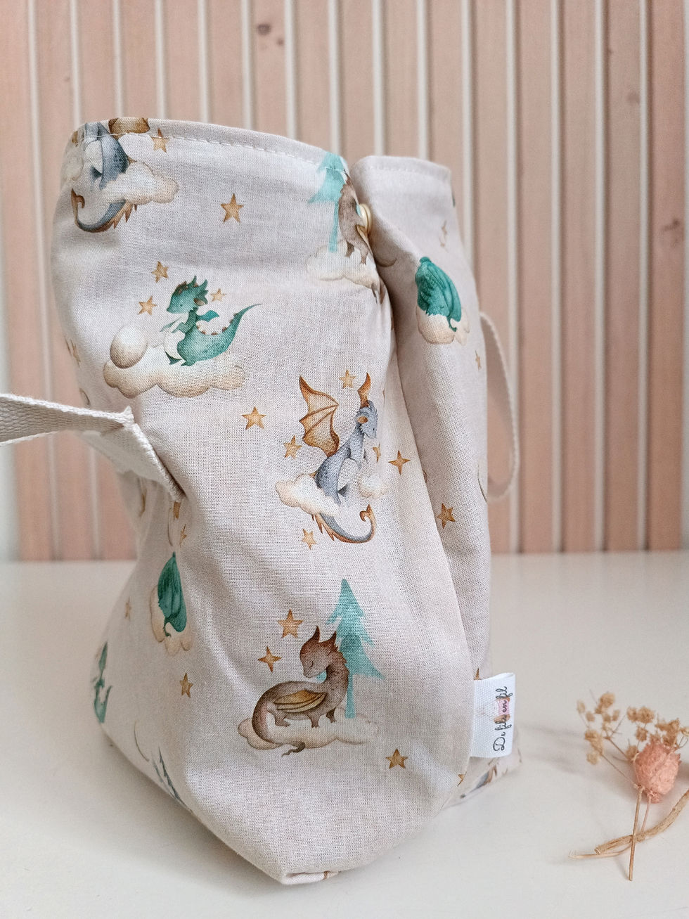 Miniature : sac à goûter dragons avec bouton pression