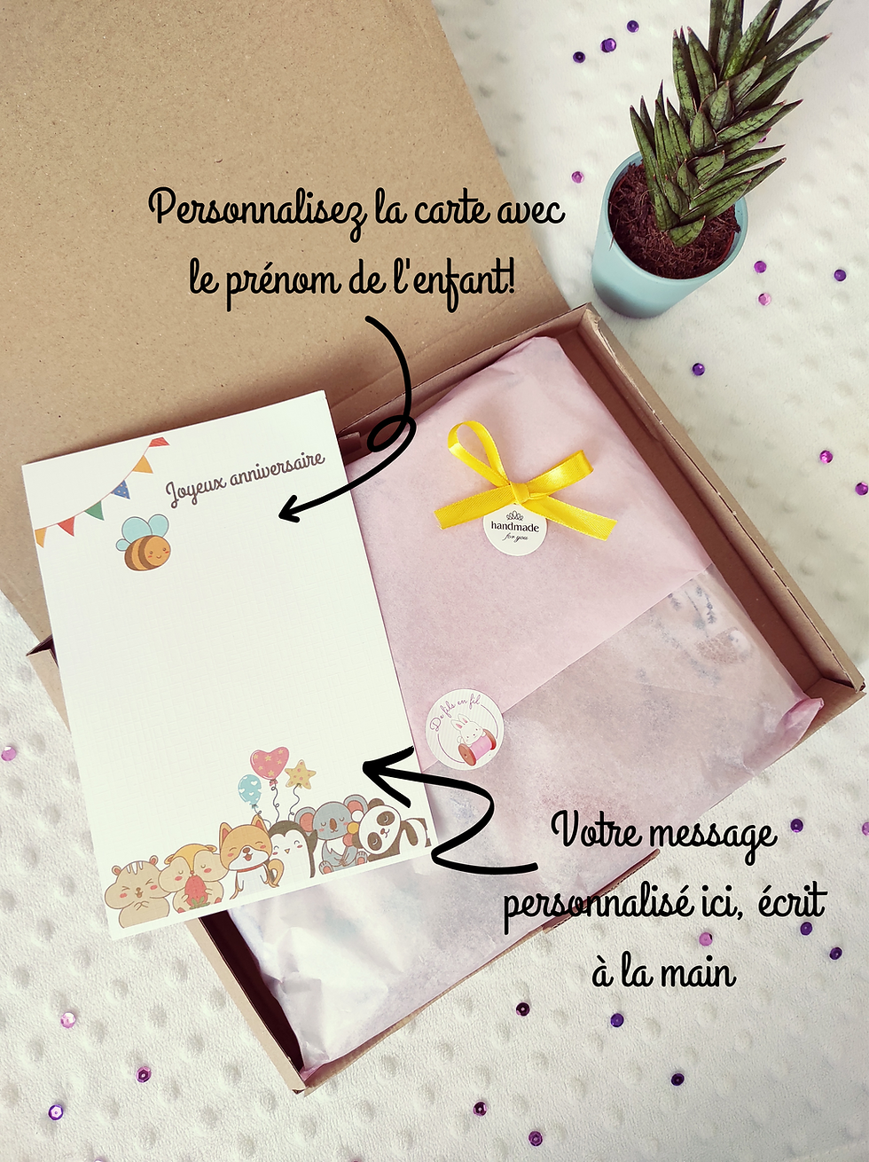 Miniature : Emballage cadeau et carte d'accompagnement