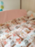 Couverture bébé rose automne