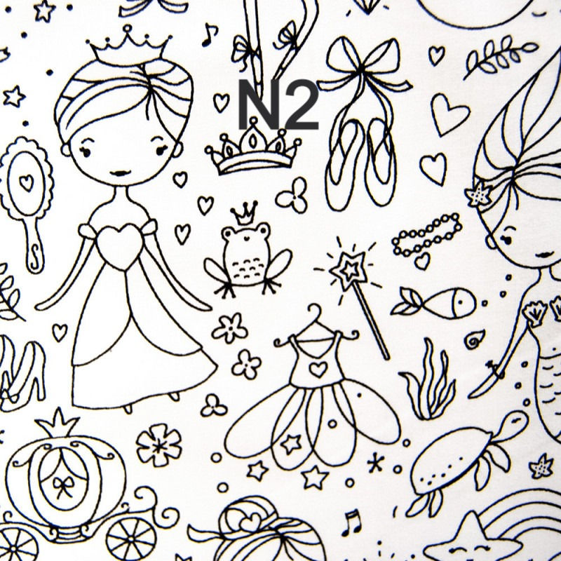 Miniature : feuille de coloriage lavable modèle princesses