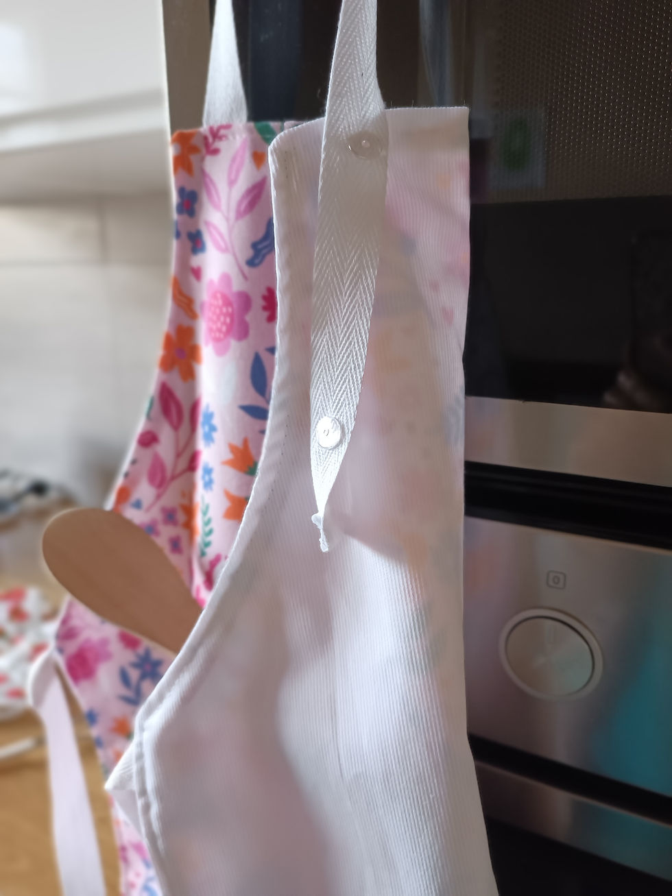 Miniature : Tablier de cuisine pour fille rose licornes doublé