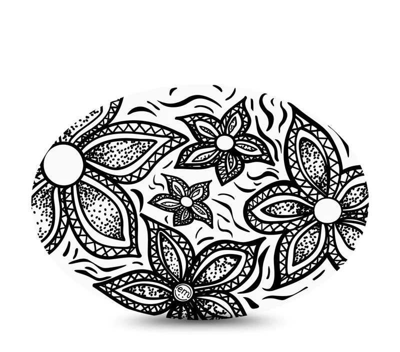 EM ovaal black tie floral