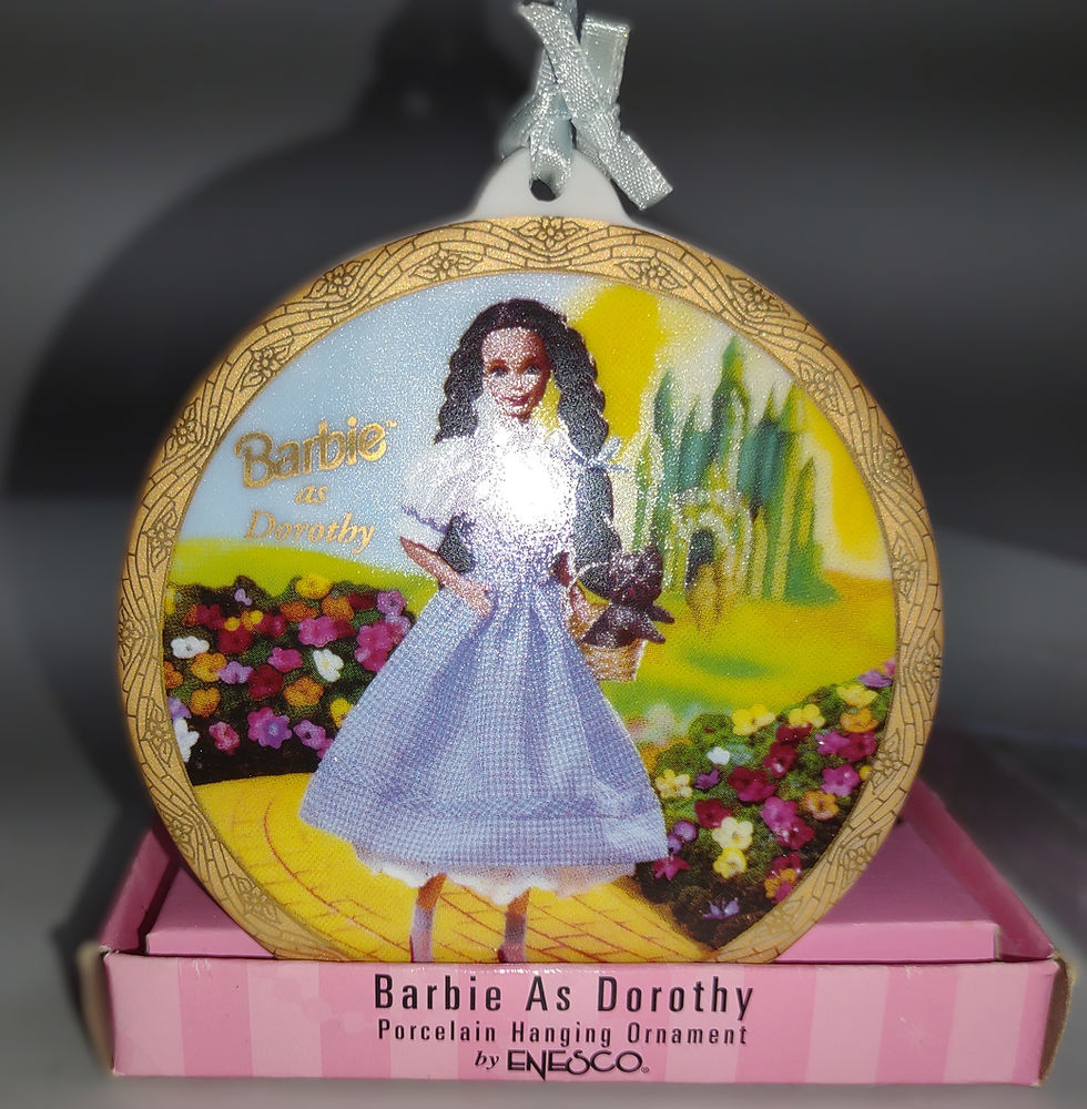 Enesco/Mattel/Turner Entertainment Co "Barbie As Dorothy" Hanging Glass Ornament