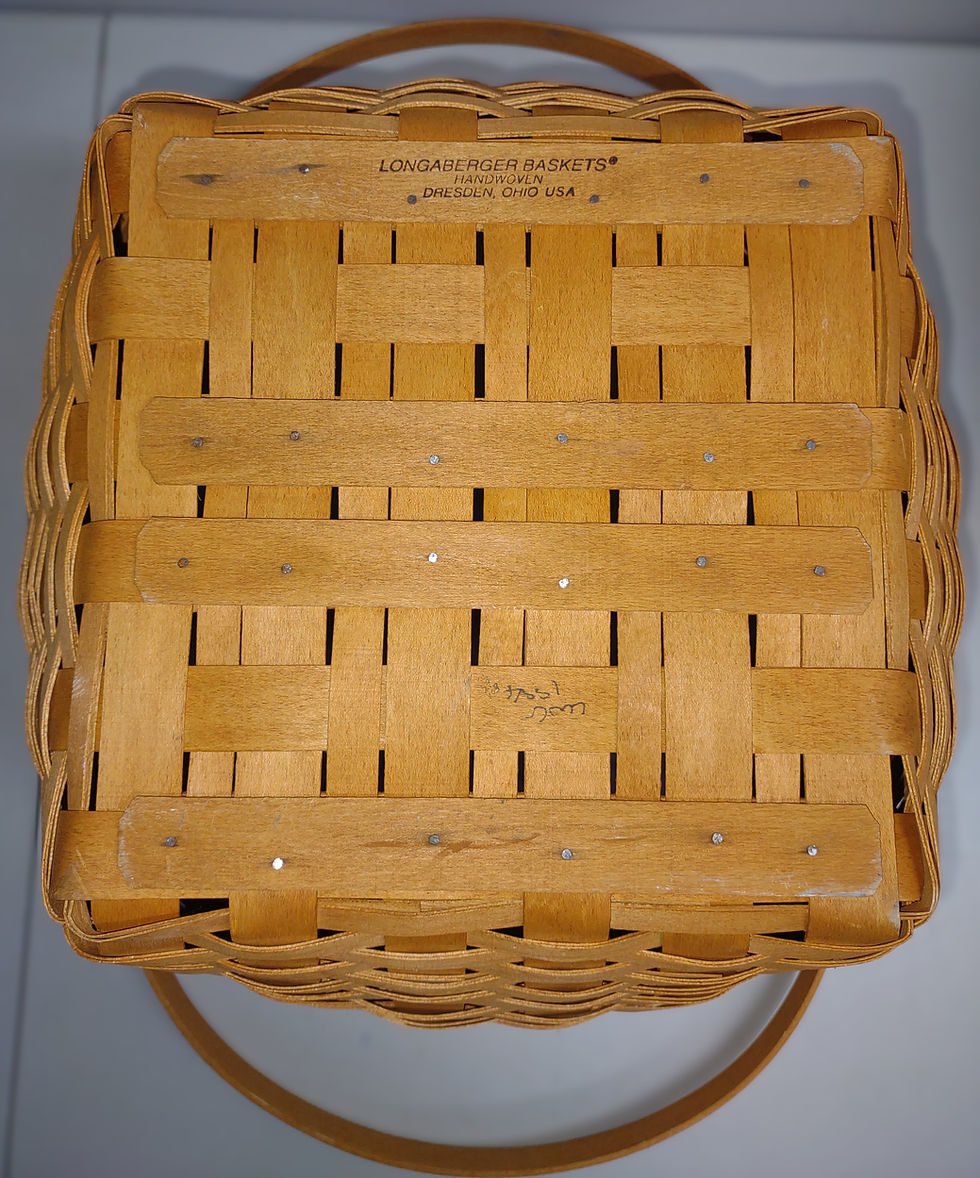 Thumbnail: Longaberger 1994 Sleigh Bell Basket (w/ 2 swinging handles)