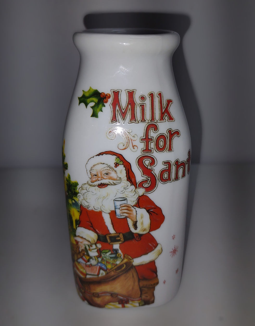 Fitz & Floyd "Milk For Santa" Ceramic Milk Bottle
