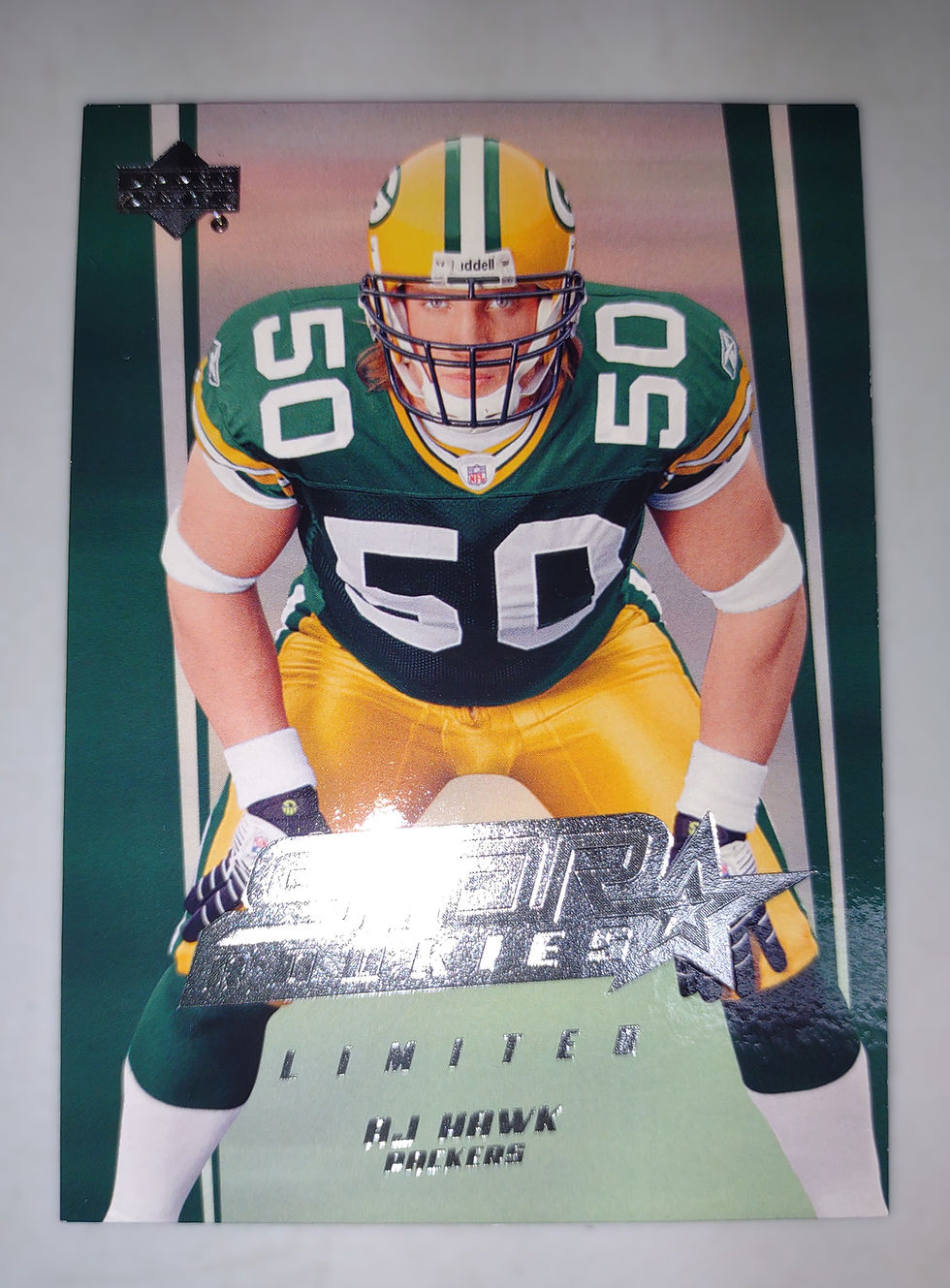 Thumbnail: A.J. Hawk Limited 2006 Upper Deck 201 Player Card (with sleeves)