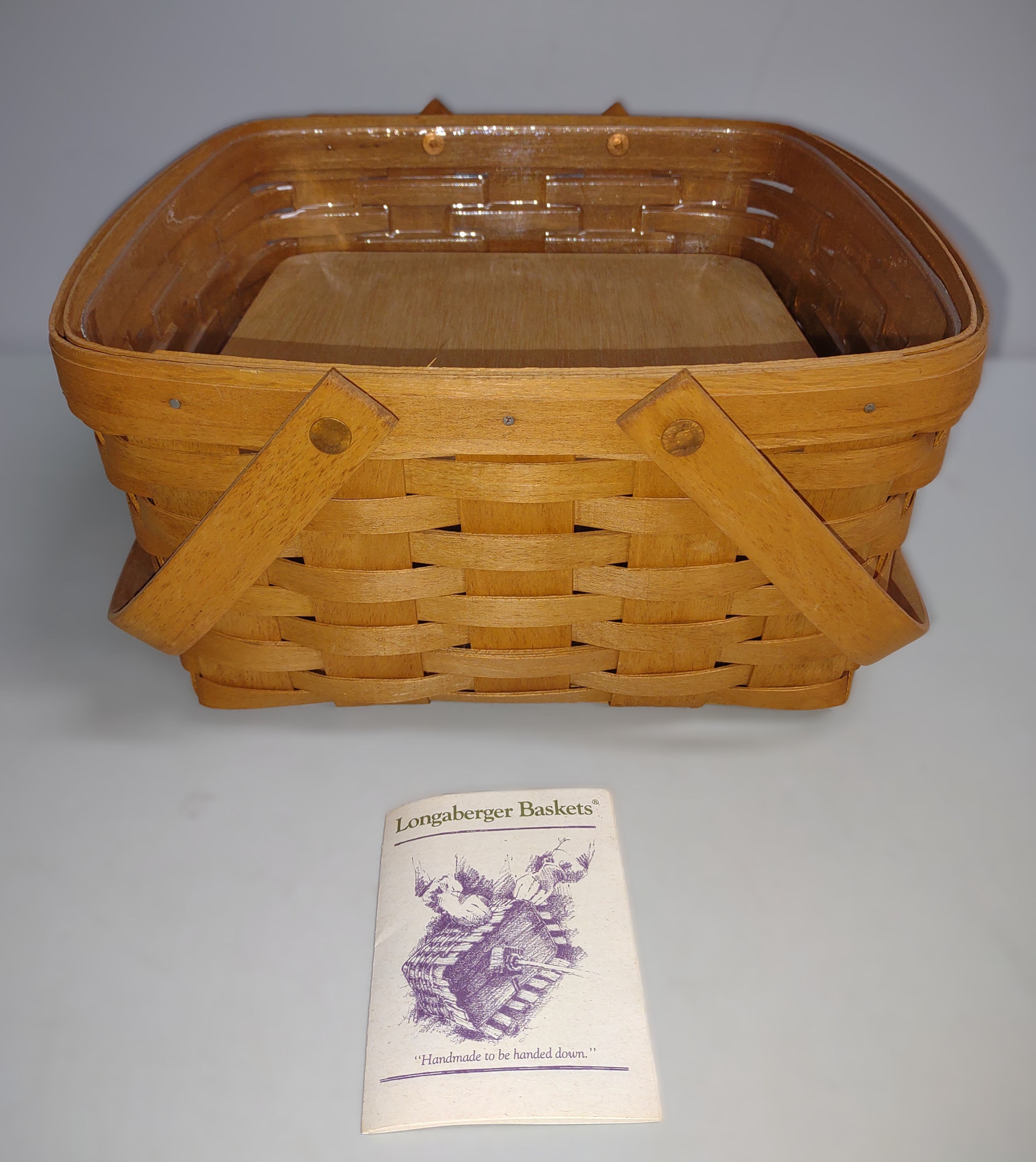 Longaberger 1991 Cake Basket (with 2 swinging handles)