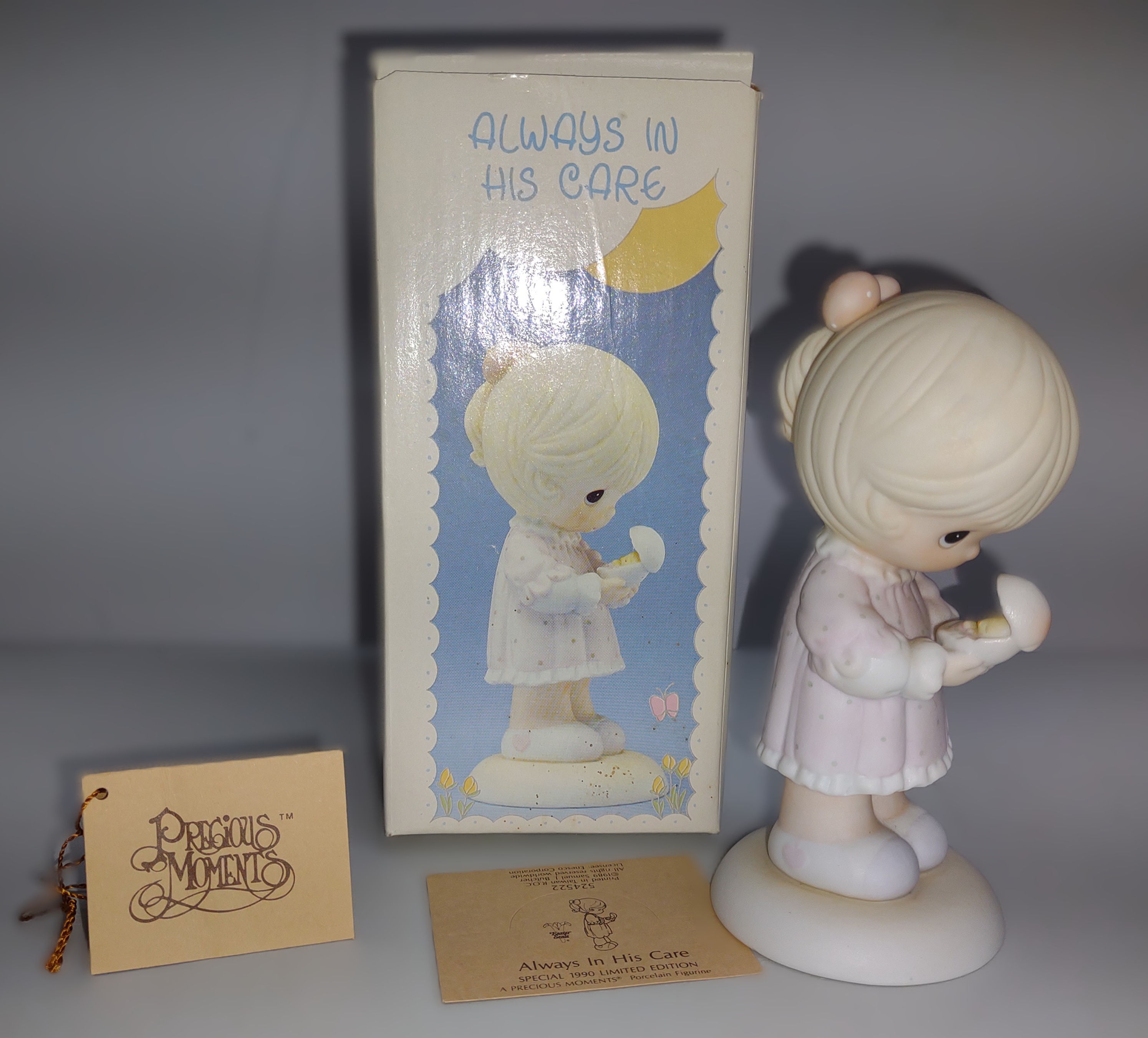 Precious Moments 1989 "Always In His Care" Figurine