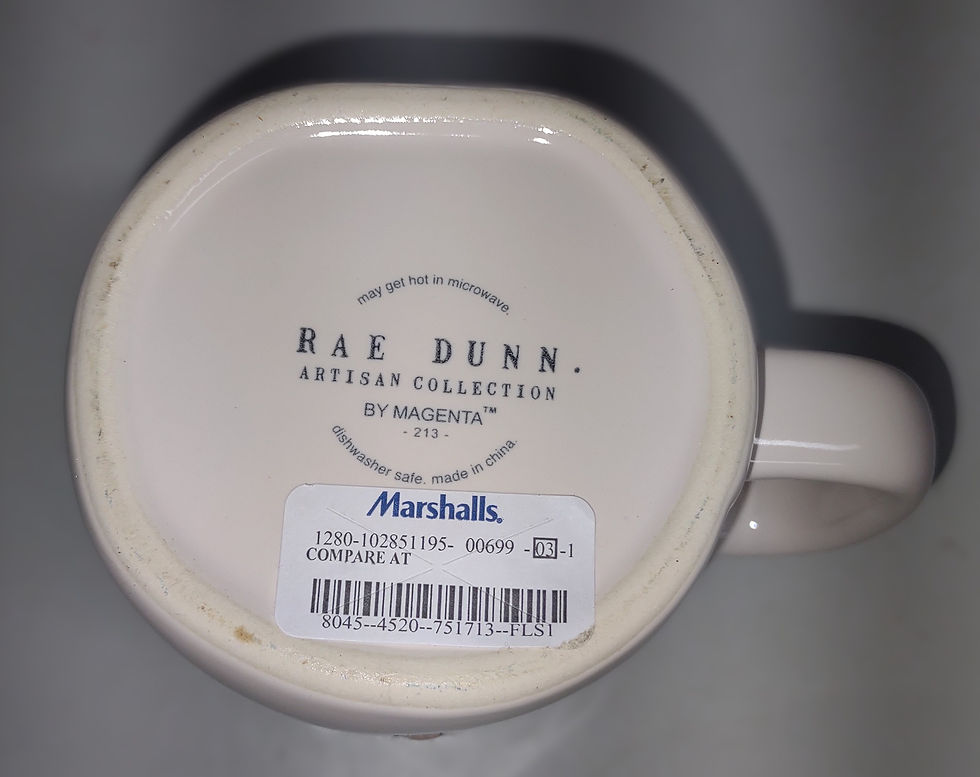 Thumbnail: Rae Dunn White "I Don't Carrot All" Double Sided Mug (w/ green inside)