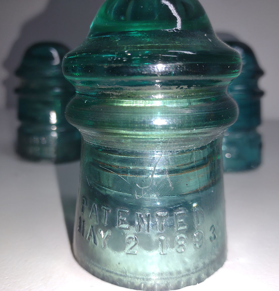 Insulator Blue Hemingray No. 9 Patented May 2 1893