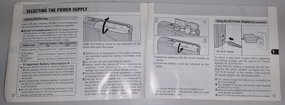 Thumbnail: Fujifilm Digital Camera FinePix 2300 Owner's Manual