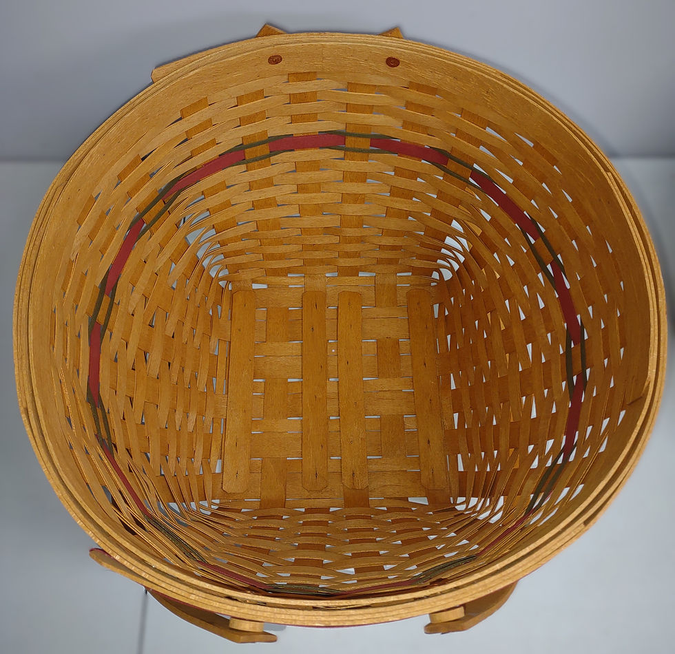 Thumbnail: Longaberger 1994 Sleigh Bell Basket (w/ 2 swinging handles)