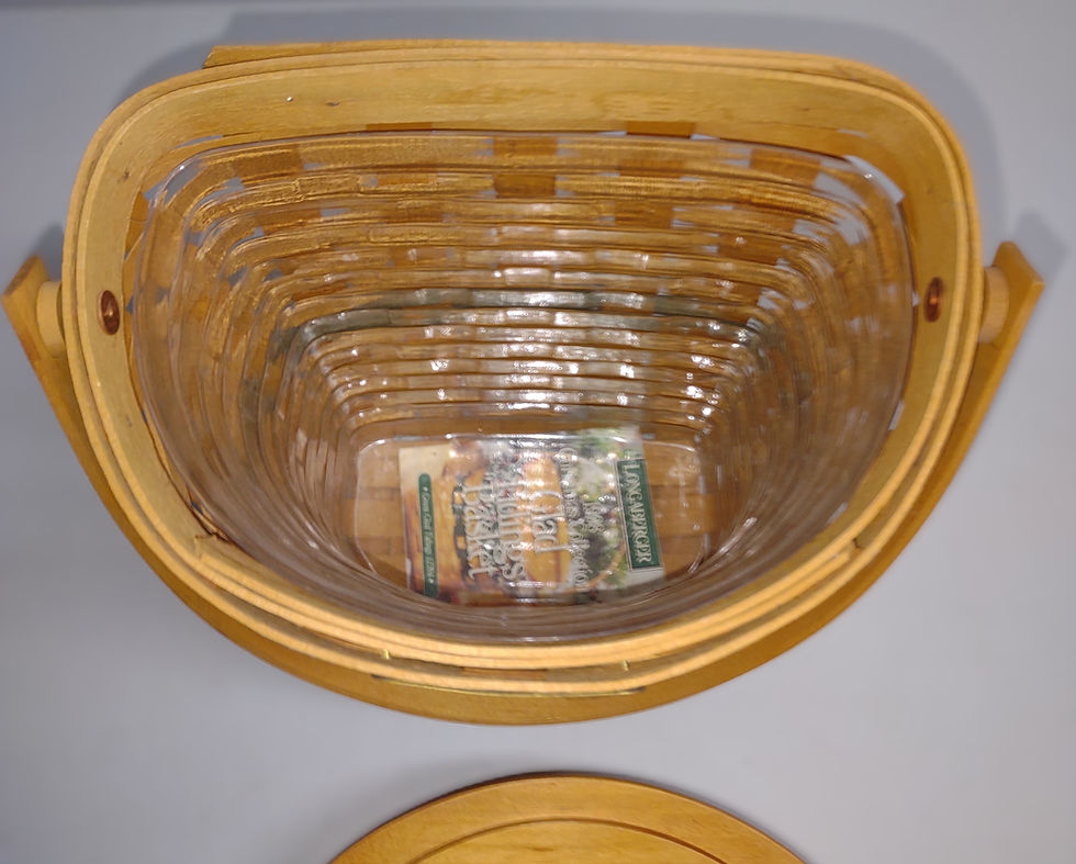 Thumbnail: Longaberger 1998 Green Glad Tidings Basket Christmas Collection