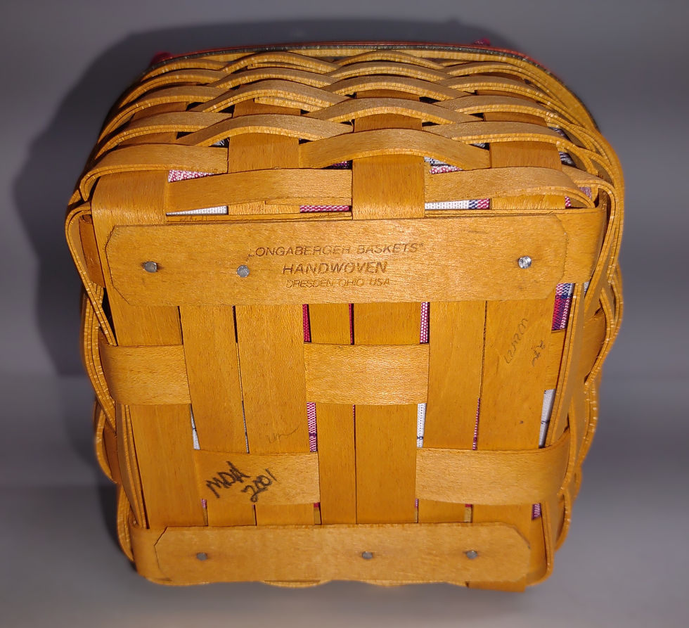 Thumbnail: Longaberger 2001 All American Strawberry Basket (w/ stationary handle)