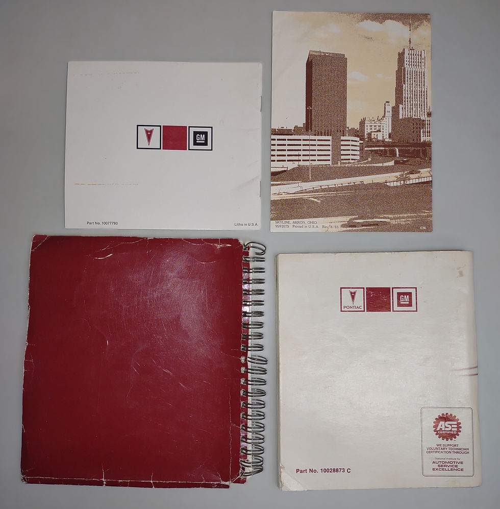 Thumbnail: 1984 Pontiac Fiero Owner's Manual, Book, Firestone & Maintenance Schedule Set