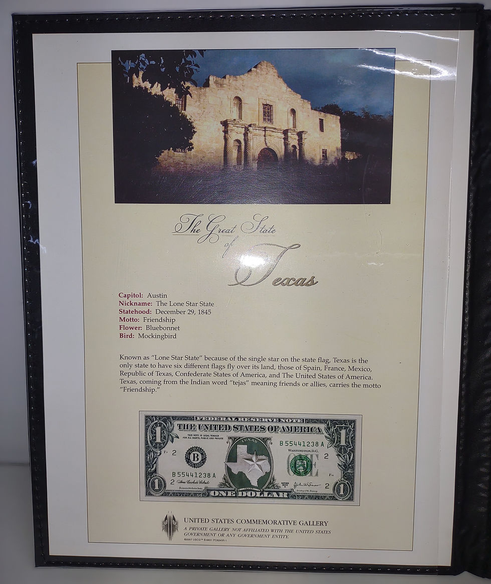 Thumbnail: The Great State Of North Carolina, 1 Sheet Uncut $1 Bills, US Comm. Gallery 2003