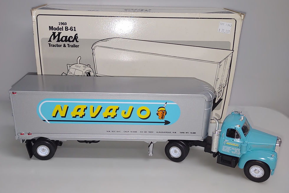 Thumbnail: First Gear Navajo Model 1960 B-61 Mack Tractor & Trailer Die Cast