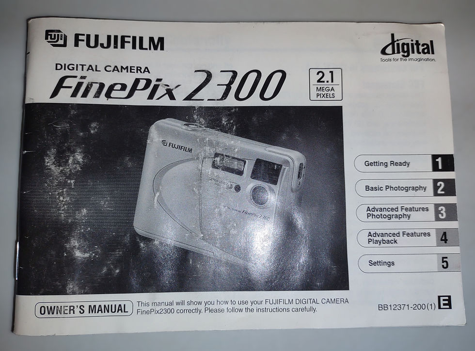 Fujifilm Digital Camera FinePix 2300 Owner's Manual