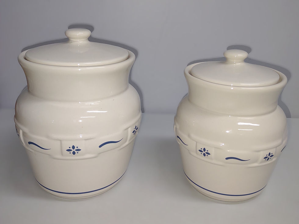 Thumbnail: Longaberger Canisters Set of 2, Blue (No Box)