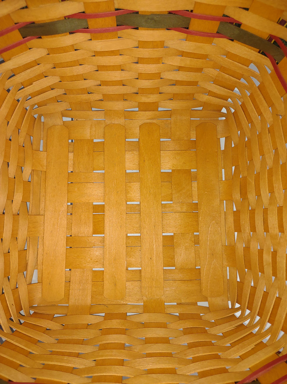 Thumbnail: Longaberger 1995 Holiday Hostess Evergreen Basket (w/ 2 swinging handles)