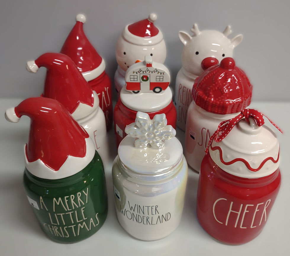 Thumbnail: Rae Dunn Holiday/Christmas Canisters With Toppers