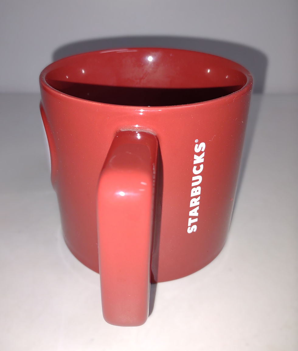 Thumbnail: Starbucks Red Mug (w/ heart & squared handle)