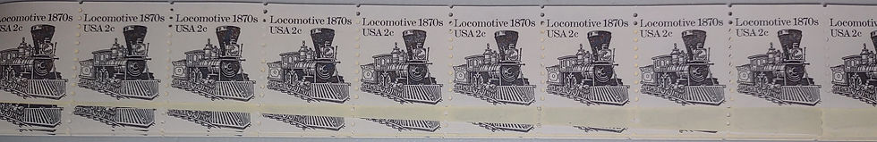Thumbnail: Locomotive 1870's USA Stamps Set