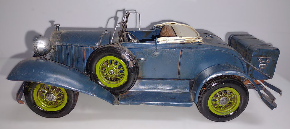 Tin Toy Vintage Car, Blue (no roof)