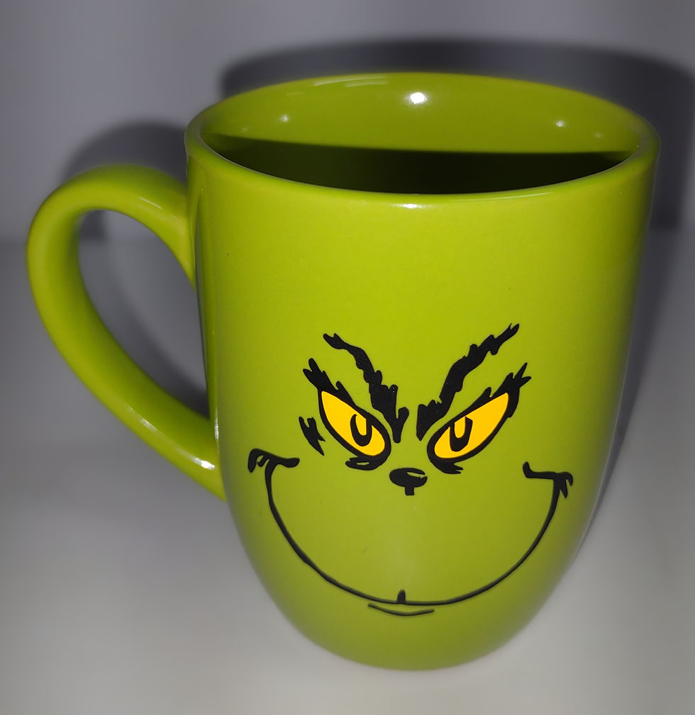 Grinch Mug (Made By Local Area Crafter)