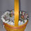 Thumbnail: Longaberger 1998 Mother’s Day Rings & Things Basket (with stationary handle)