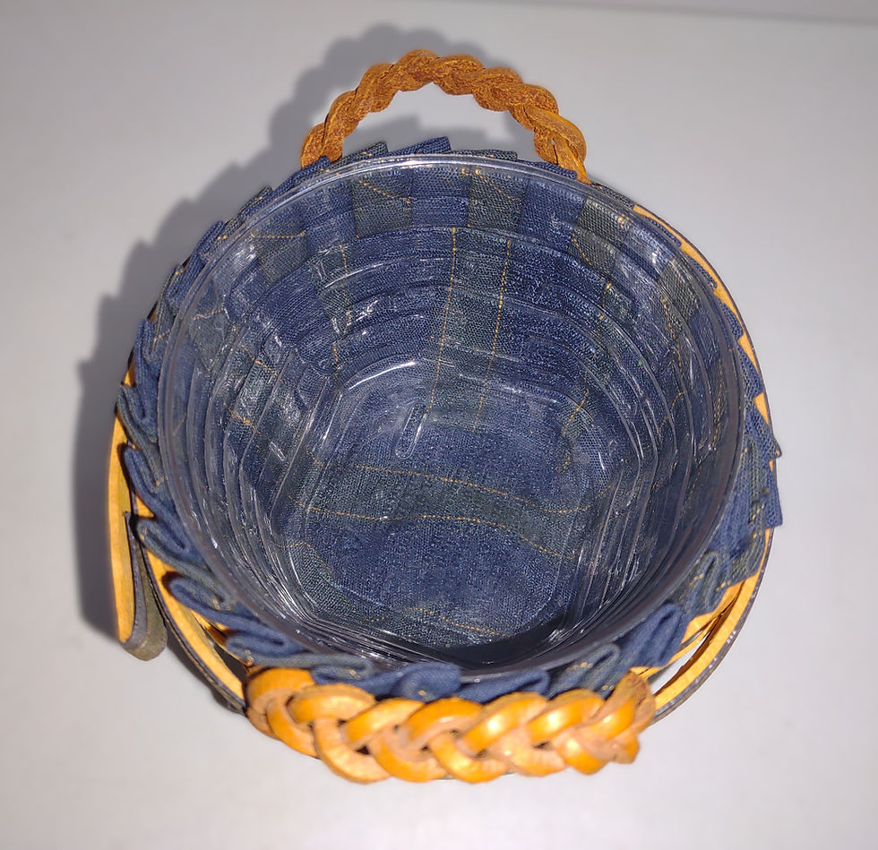 Thumbnail: Longaberger 1998 Collectors Club Thyme Basket (w/ 2 braided leather ears)