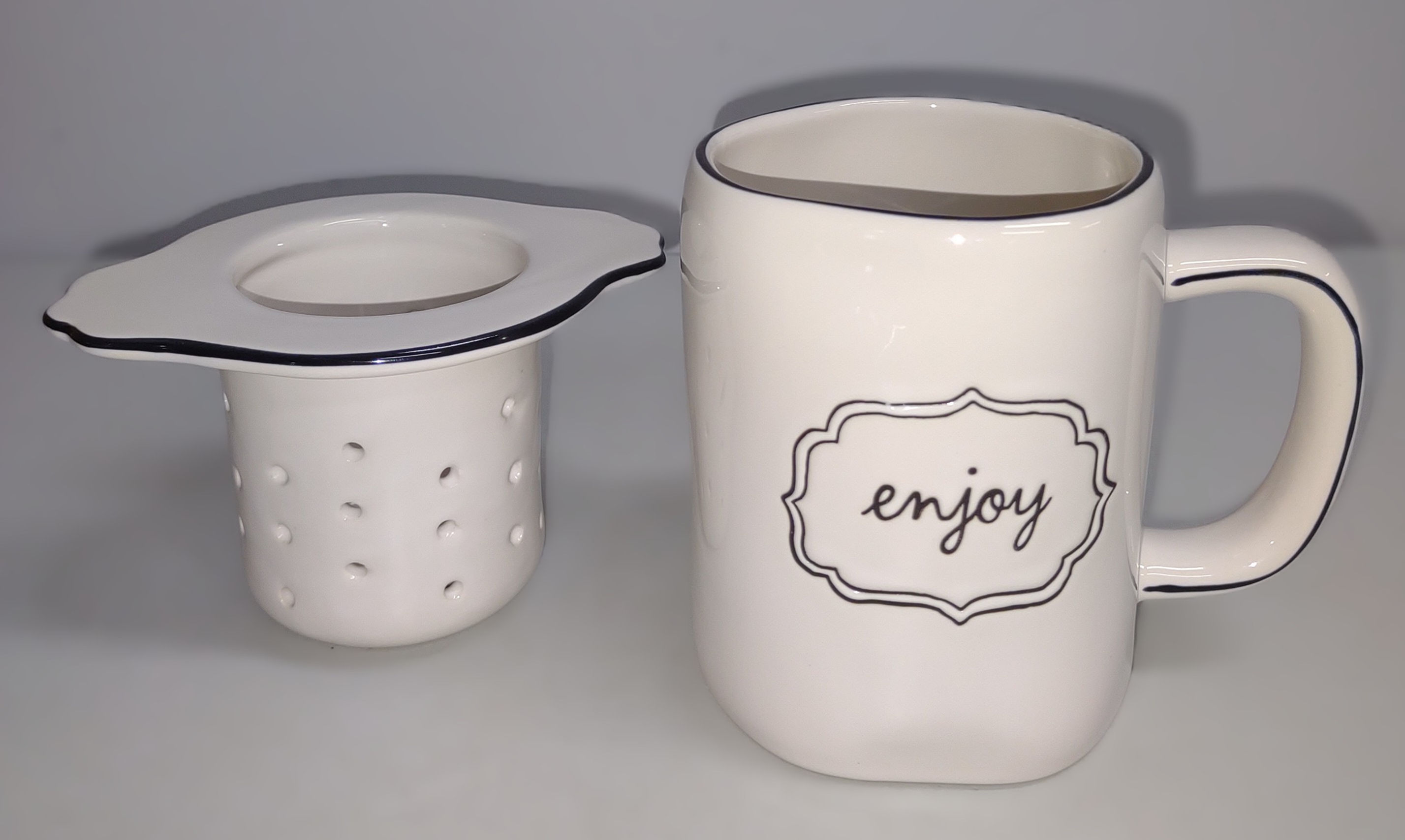 Rae Dunn Enjoy Mug With Strainer